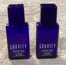 PACK OF 2 GRAVITY by COTY for Men Cologne Spray 1.7 oz 50 ml NEW