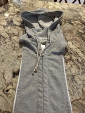 Veronica Beard Cotton Blend Hoodie Dickey in Heather Grey