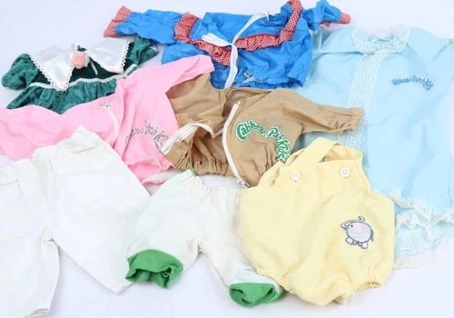 VTG Genuine Cabbage Patch Kids Clothes Lot (8) CPK Logo Tag Preemie Zip Jackets