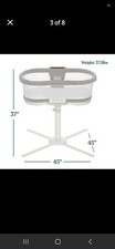 HALO BassiNest Connected Swivel Sleeper 3.0 Smart Baby Bassinet - Gray