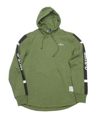 G-Star RAW Men's Sage Green  Shelo Graphic Ashor Fleece Lined Pullover Hoodie