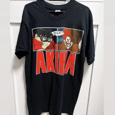 あきら③ AKIRA Vintage T-shirt Single Stitch Black Color Reprint Shirt