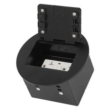 Electrical Outlet Box Kit Stainless Steel Round Recessed Floor Receptacle Dual 3