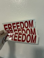 FREEDOM Red Vinyl Decal Sticker -Charlie Kirk Quote