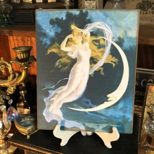 Moon Maiden, Maid of the Moon, Handcrafted Plaque / Sign