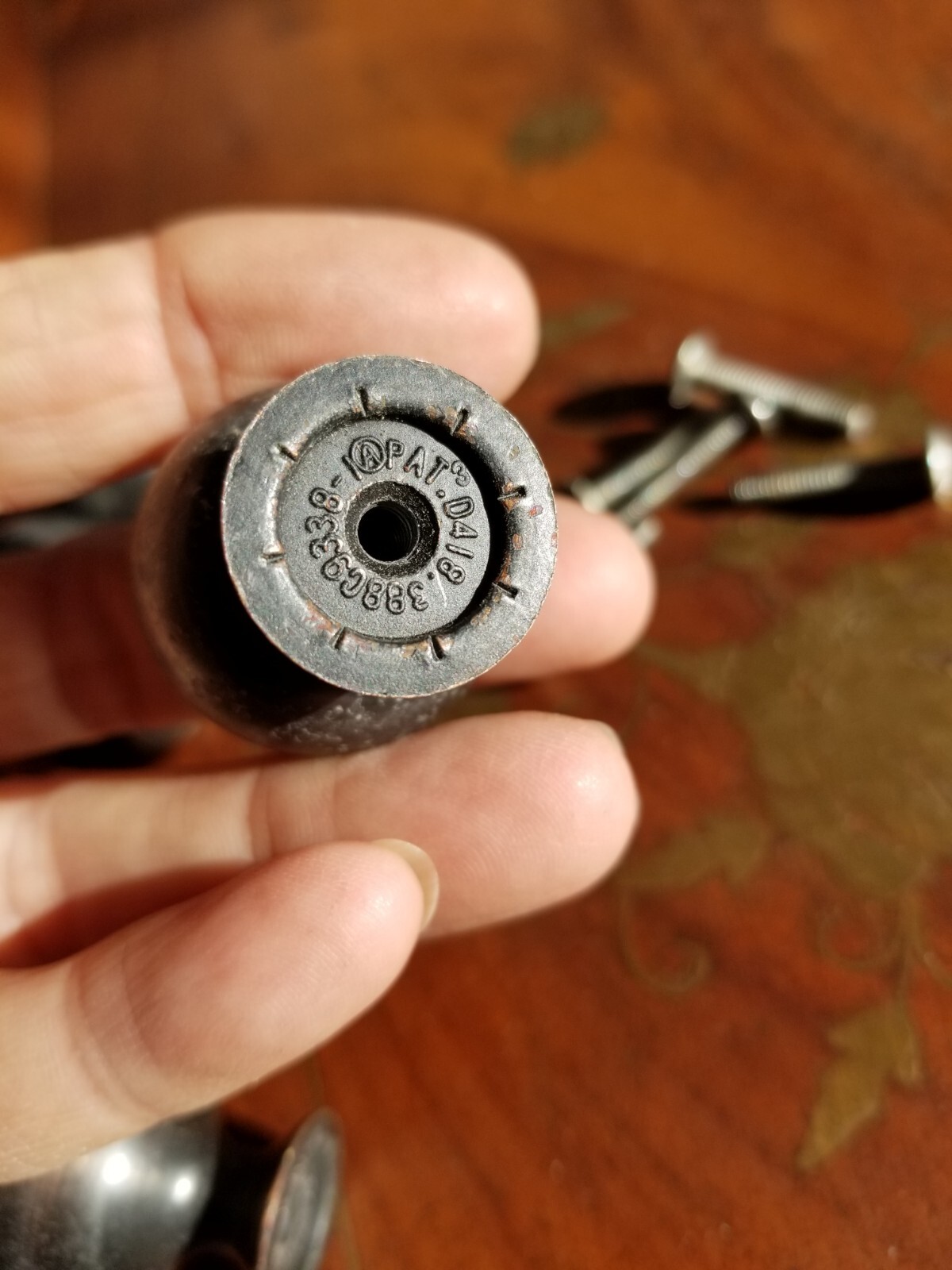 Vintage Brass Colored Round Ball Drawer Pull Knobs HEAVY 5 with Screws