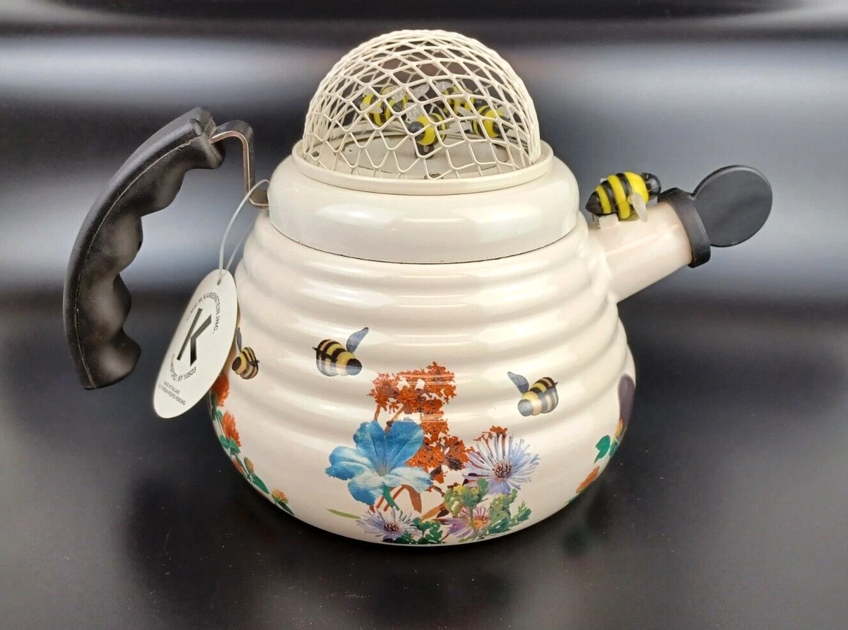 Vintage KAMENSTEIN Tea Kettle BEE Beehive NOS MINT in BOX World of Motion  RARE