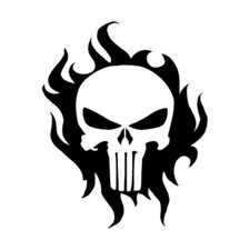 Punisher Skull Flames Vinyl Decal Car Bumper Sticker Comic Book Superhero Dc Punisher Skull Flames Vinyl Decal Car Bumper Sticker Comic Book Superhero Dc