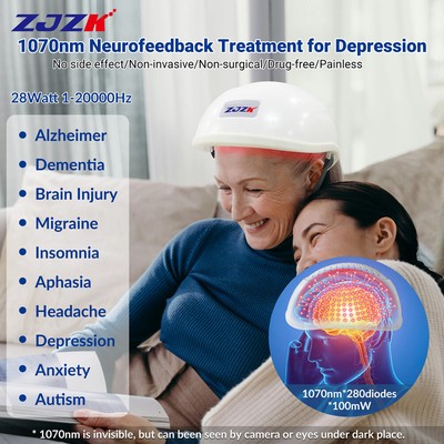 Brain PBM Helmet 1070nm Near Infrared Light Therapy for Parkinsons Depression