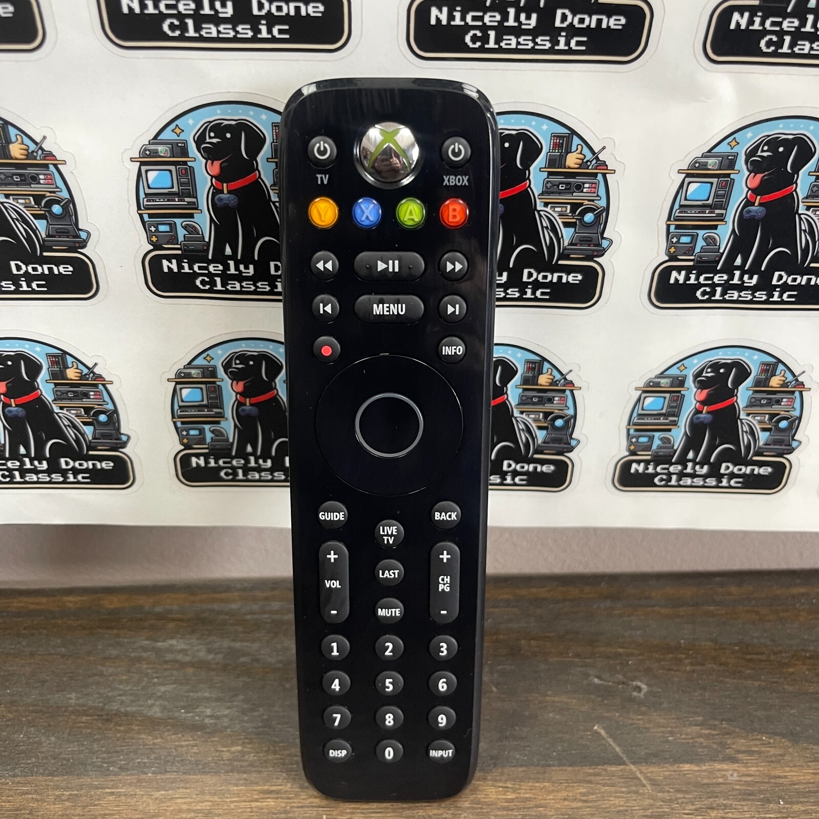 Official Microsoft Xbox 360 Black Media DVD Remote Control Authentic OEM - VGC!