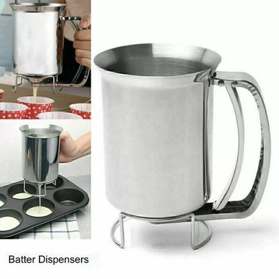 1x Edelstahl Pancake Batter Dispenser Kuchen Dispenser Teig Creme Trichter Y