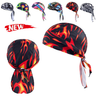 Cycling Bandana Head Wrap Biker Doo Du Do Rag Skull Cap Motorcycle for Men Women