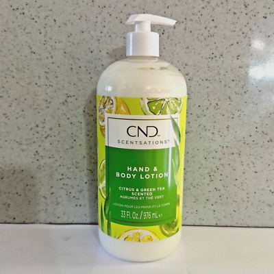 CND Hand & Body Scentsations Citrus & Green Tea Lotion 976 ml / 33 oz * NEW *