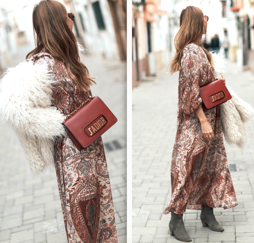 Zara Boho Hippie Vestito Maxi Tunica Motivo Floreale Lungo Stampato | eBay