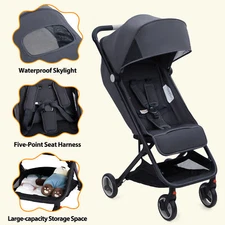 Lightweight Stroller Reclining Seat and Canopy Travel System Ready 40 pounds    
