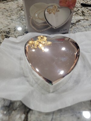 Silver Plated Tarnish Resistant Heart Shaped Trinket/Jewelry Box