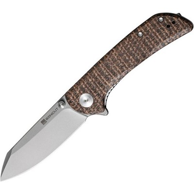 Sencut Fritch Liner 9Cr18MoV Blade Brown Micarta Handle Pocket Knife - S22014-3