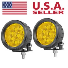 3.5 120w Round Led Work Light Bar Driving Light Fog Yellow Pod Pickup Suv Truck