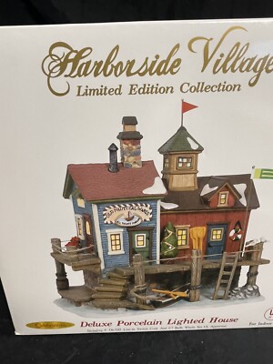 Celebrations Harborside Village Deluxe Lighted House Old Nautical