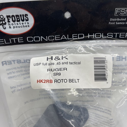 Fobus Roto Evolution Series E2 Roto Belt Holsters - H&K USP 45 Full Size HK2RB - Picture 3 of 5