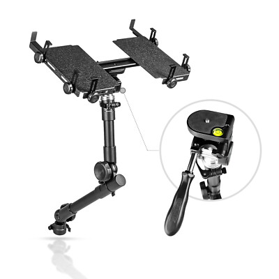 T-100AT Aluminum Vehicle Laptop Computer Mount Holder for Trucks-Vans-Cars-SUVs