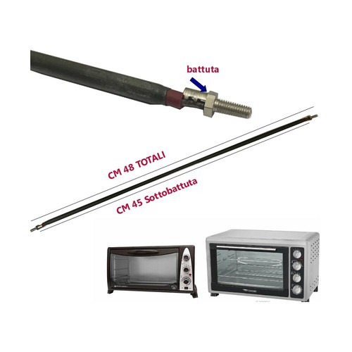 RESISTENZA RETTILINEA FORNETTO 48 Cm 110 volt 550 watt Forni da 40 50 60 lt  | eBay