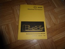 Betriebsanleitung zur Drehmaschine MD 200 von Saupe