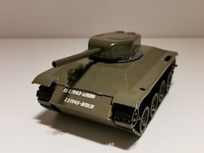 VINTAGE RARE TIN TOY JUBILEE MILITARY TANK WITH CITES DATES OF BATTLES FROM WW2