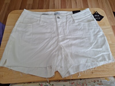 New Women s Size 18 High Rise Midi Shorts By AVA & VIV