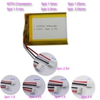 3.7V 2500mAh 9.25Wh NTC Thermistor 3-wires Li Battery 104050 Lipo JST 3Pin Plug
