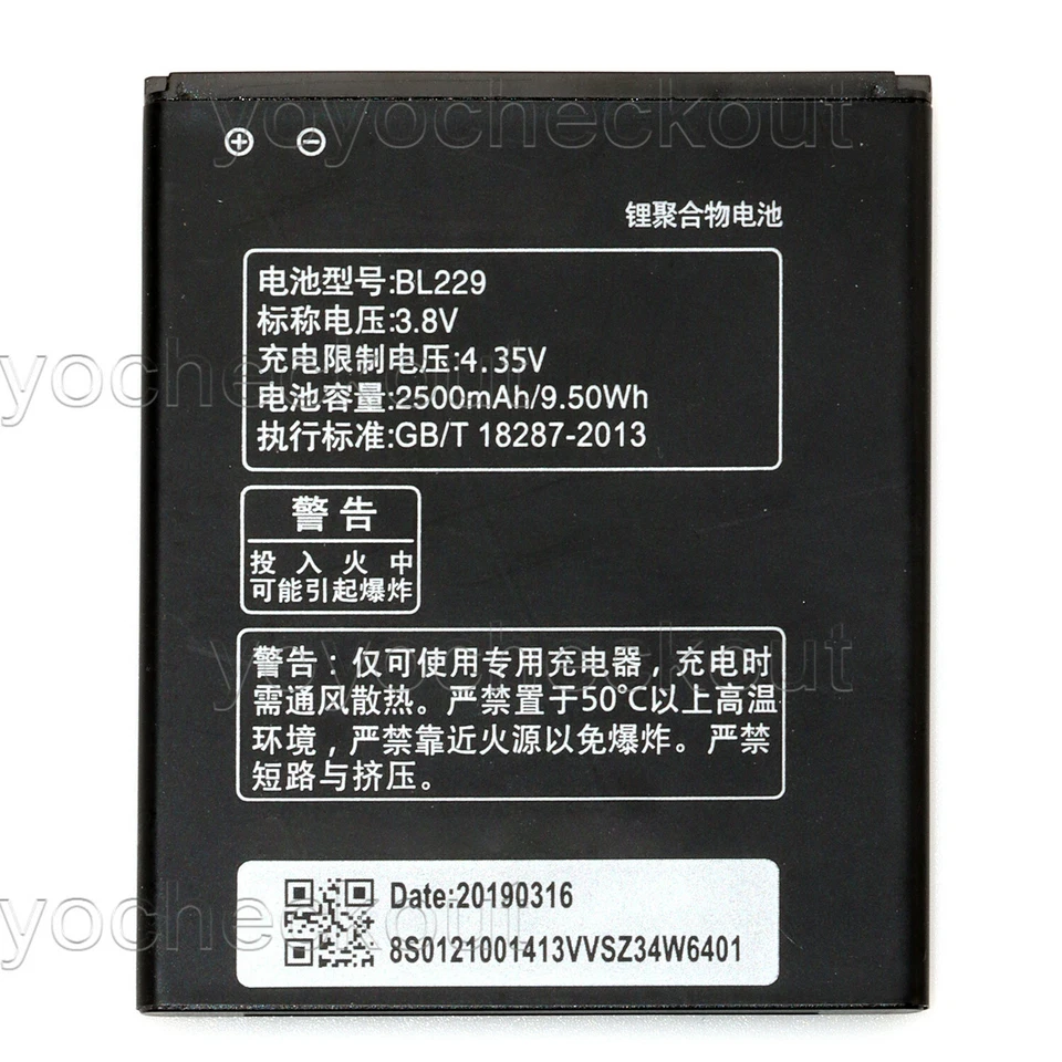 Para Lenovo A8 A808T A806 Batería BL229 Herramienta de Repuesto EE. UU. Foto 2 de 4