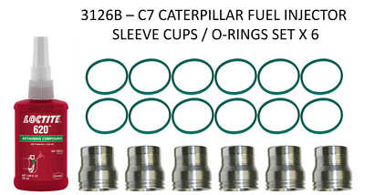 Cat 3126B - C7 Caterpillar Fuel Injector Sleeve Cup With Orings