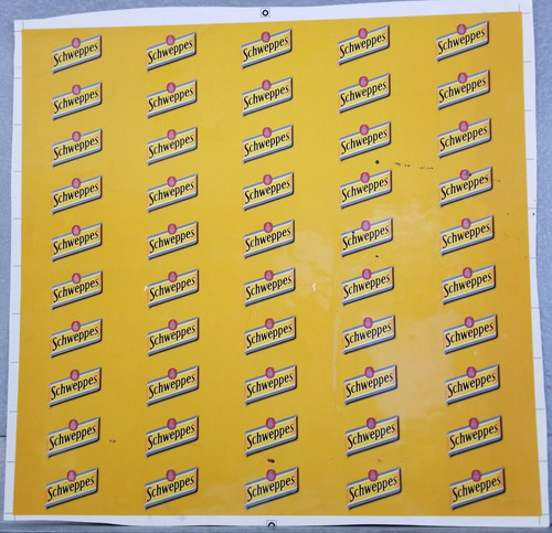 Schweppes Advertising Preproduction Art Work Label Logo 1783 Yellow 2000