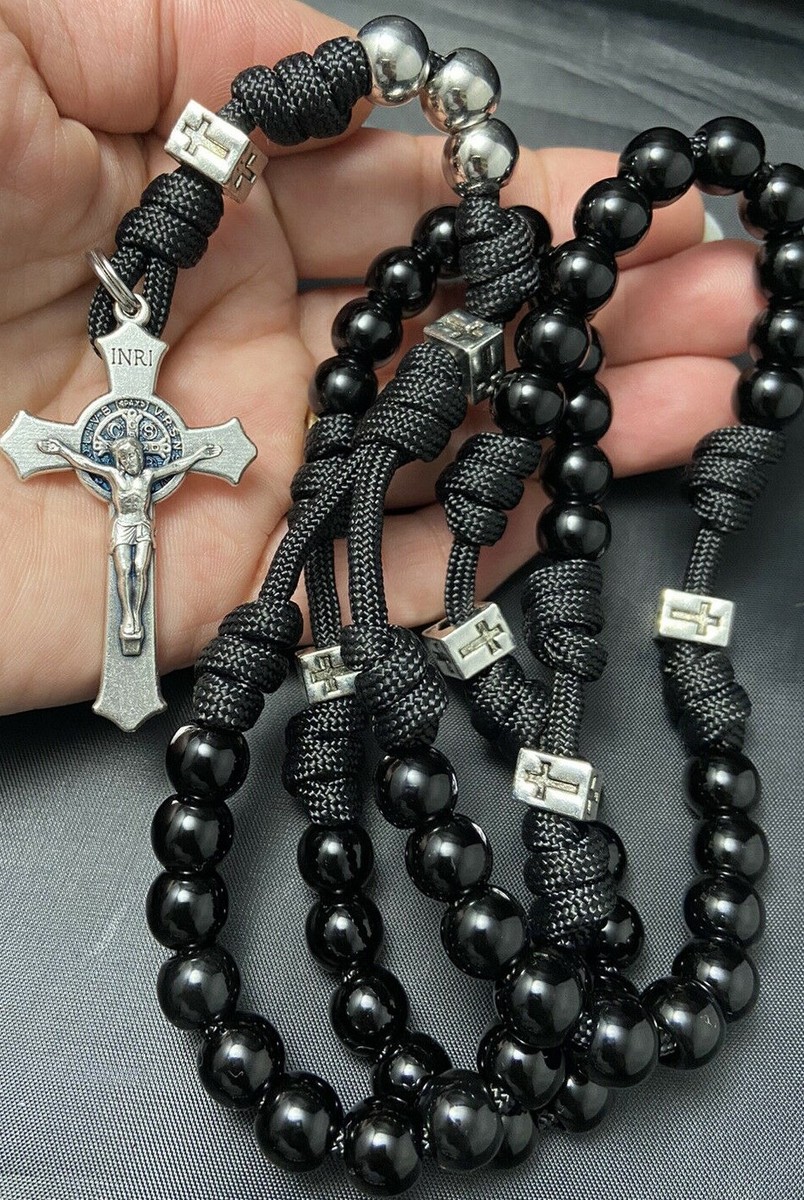 Benedict Catholic Rosary Benedict Crucifix, Durable Rosary-  Handmade