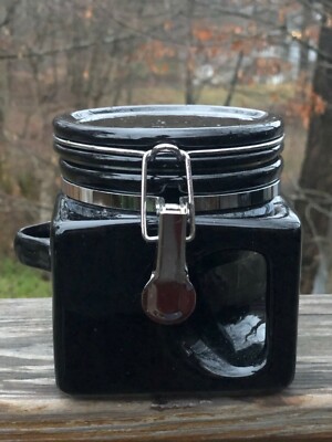 OGGI 5  Ceramic storage Canister with handle Kitchen Countertop Organizer Jar 