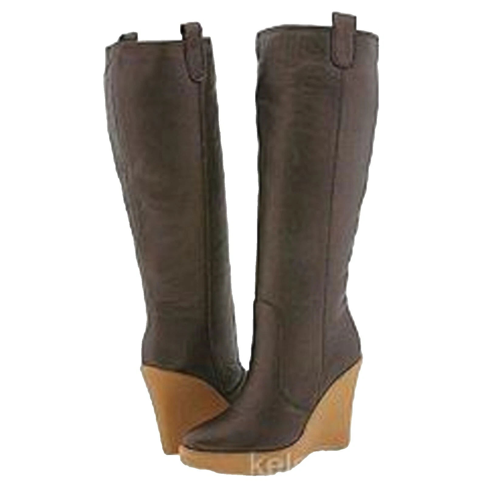 Bally Wedge Leather Upper Boots for Women