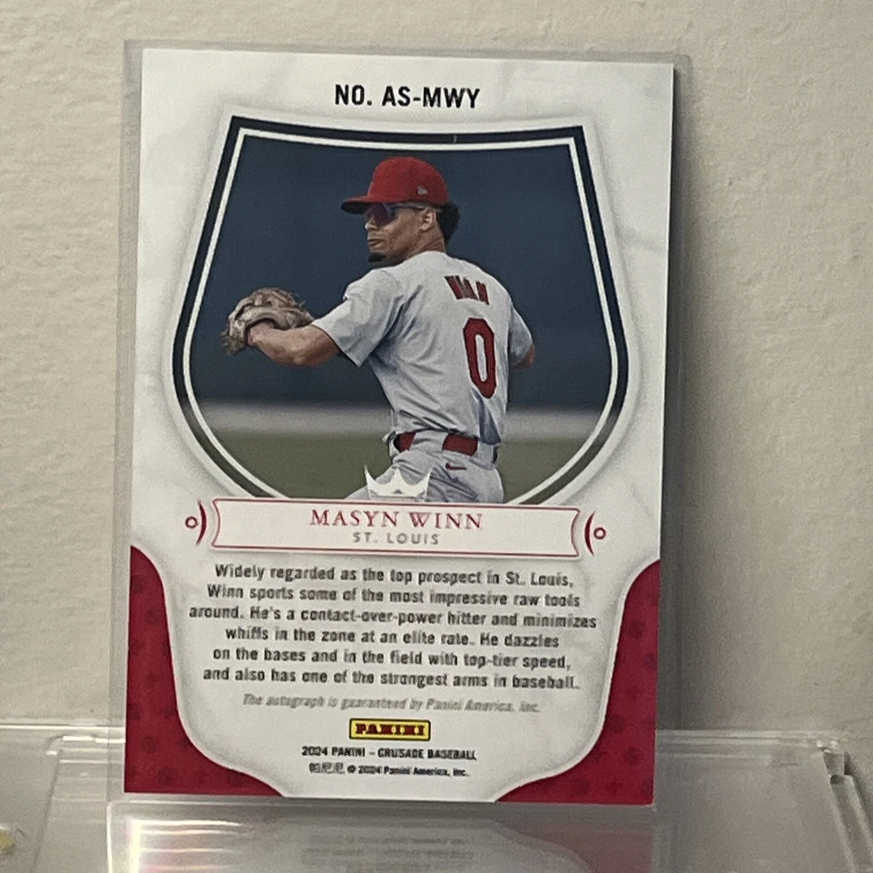 2024 Panini Crusade Apprentice Signature Masyn Winn RC Rookie AUTO Cardinals - Image 2 of 2