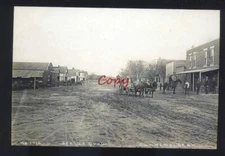 REAL PHOTO DUNNING NEBRASKA DOWNTOWN DIRT STREET SCENE POSTCARD COPY