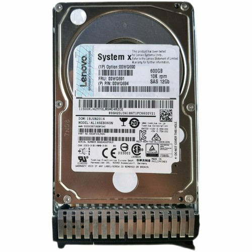 IBM 00WG690 00WG691 600GB SAS 10K 12GBPS 2.5" G3HS X3650M5 Hard Drive - Picture 2 of 5