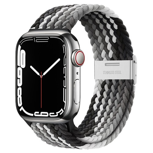 For Apple Watch Ultra SE 10/9/8/6/5/4/3/7 45mm Nylon Braided Elastic Strap Band - Picture 52 of 72