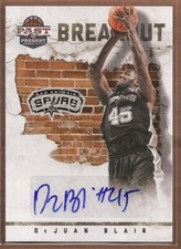 2011-12 Panini Past and Present Breakout Autographs #15 DeJuan Blair - NM-MT