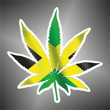 adesivo bandiera Jamaica ganja flag sticker decal autocollant aufkleber pegatina