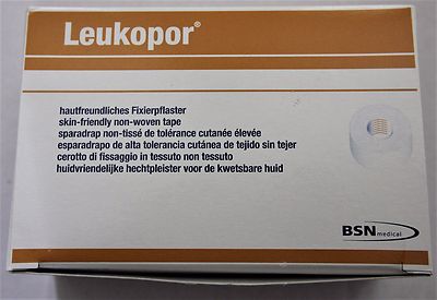  Leukopor  1 Rolle 1,25 cm x 9,2 m Vlies Pflaster für die hochempfindliche Haut 