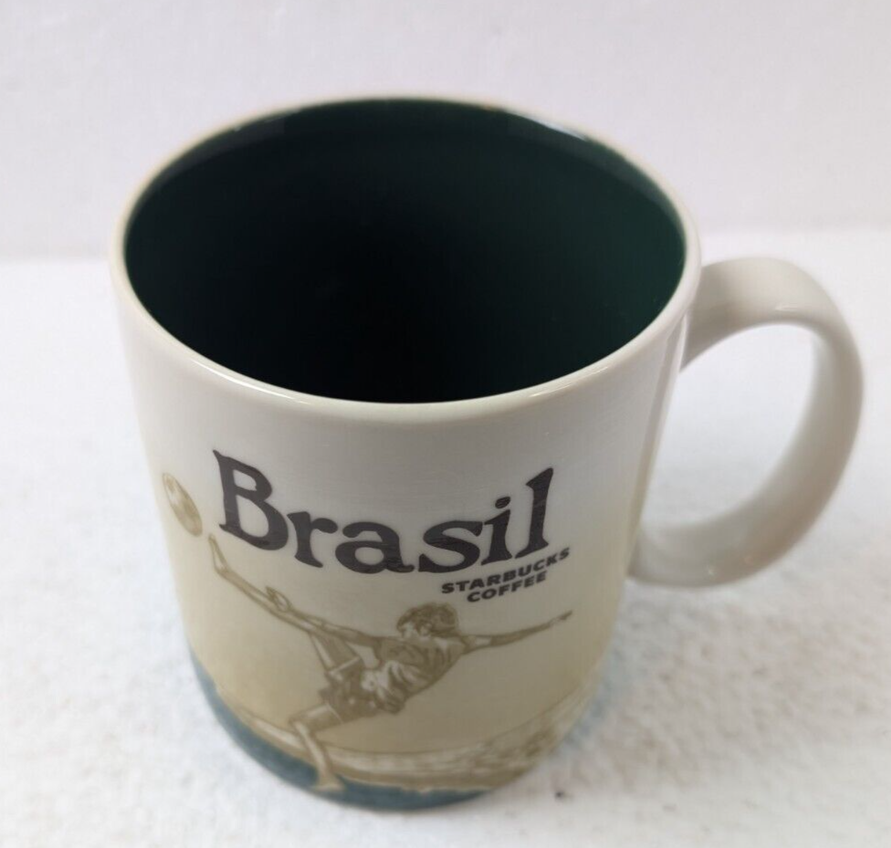 Starbucks 2012 Brazil Global Icon Collector Coffee Mug Cup 16 oz