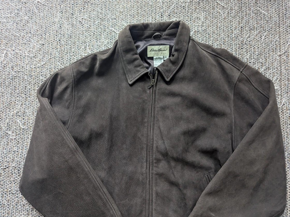 vintage EDDIE BAUER leather jacket 2XL motorcycle PATINA mad max