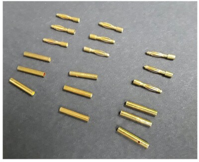 9-pairs 2mm Banana Gold Bullet Connector DIY Lipo Battery ESC Motor USA Seller