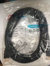 Pack Of 4 X 3m Long HDMI HD Line 1.4 Projector Connect 3d Dual Anti-Magnetic Rin