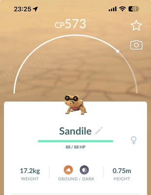 Sandile Pokemon Gen5 GO Pokémon Unova  Krokorok Krookodile PVP Egg