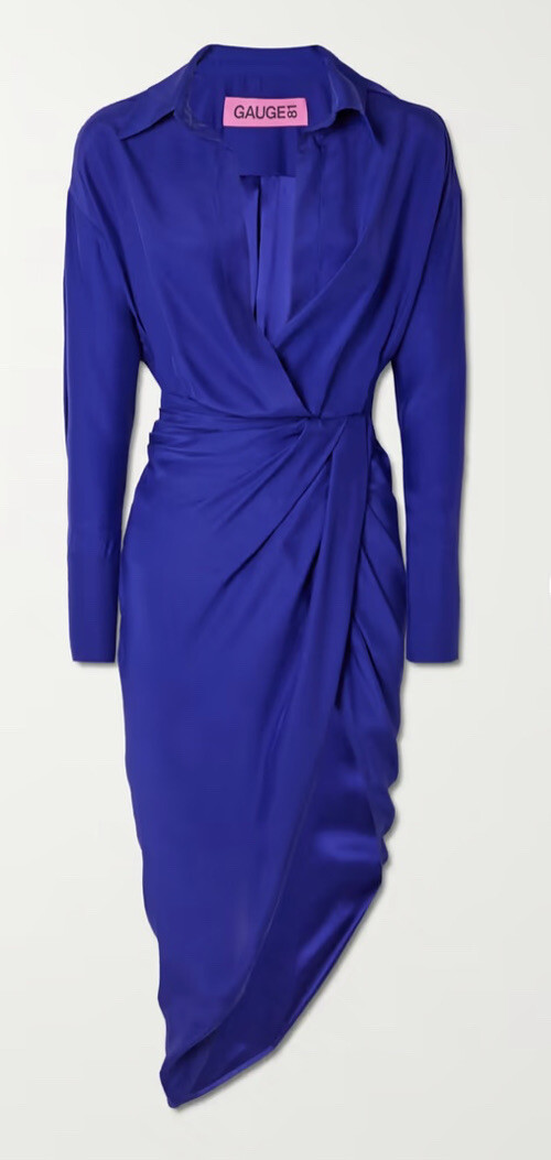 Gauge81 Silk dress sz L Blue $650 | eBay Gauge81 Silk dress sz L Blue $650 | eBay