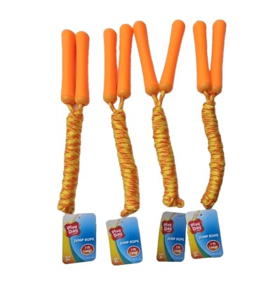 Kid's Jump Rope Exercise Toy Long Yellow Orange Outdoor fun play convenient X 4